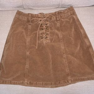 Brown Corduroy Skirt
